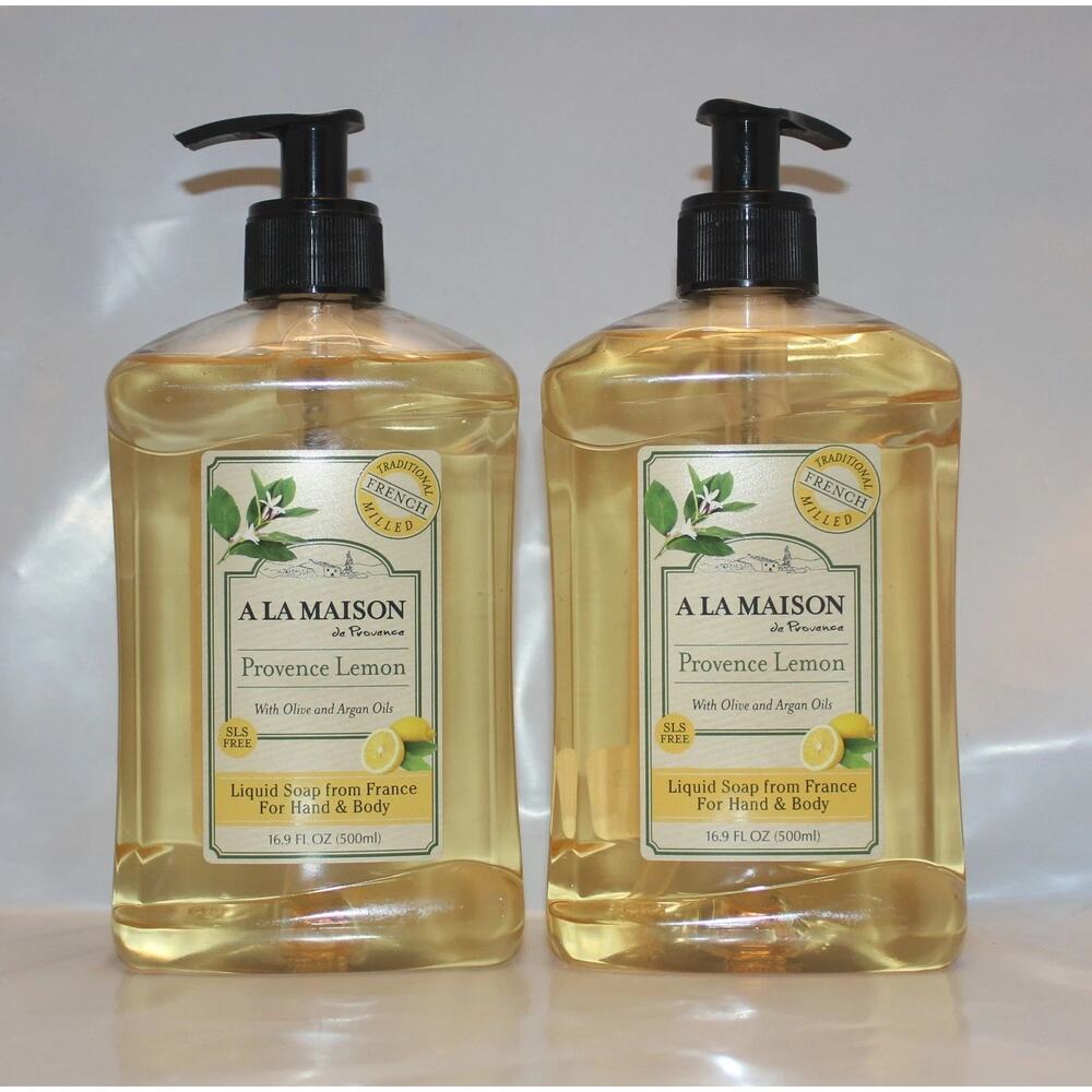 2x A La Maison de Provence Provence Lemon Liquid Soap from France Hand & Body